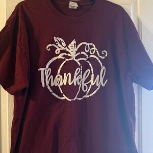 Gildan Maroon “Thankful” women’s tee